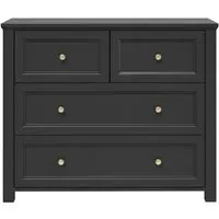 Iowa 4 Drawer Chest - Black, MDF