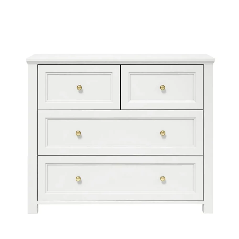 Iowa 4 Drawer Chest - White, MDF
