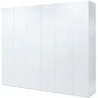 Iowa 6-Door Wardrobe - White, High Gloss