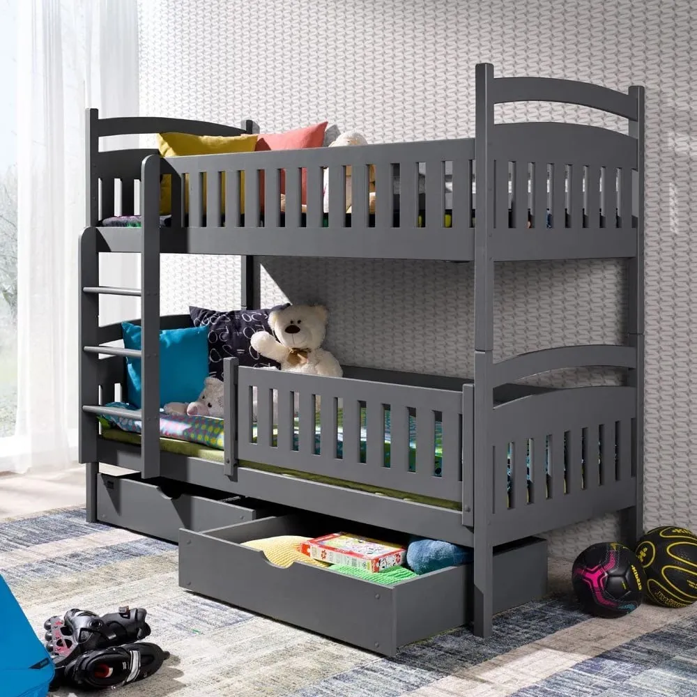 Ipswich Bunk Bed with Foam Mattress - Graphite