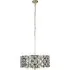 Iris 5 Light Crystal Frame Pendant Light - Black, Brass