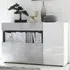 Iris High Gloss Sideboard with 1 Drawer - White, Cement