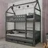 Irmo Bunk Bed with Trundle - Graphite, Pine