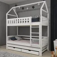 Irmo Bunk Bed with Trundle - White, Pine