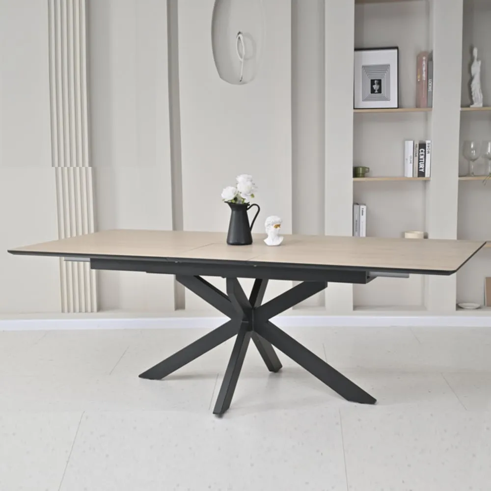 Irmo Large Extendable Dining Table - Dune Oak