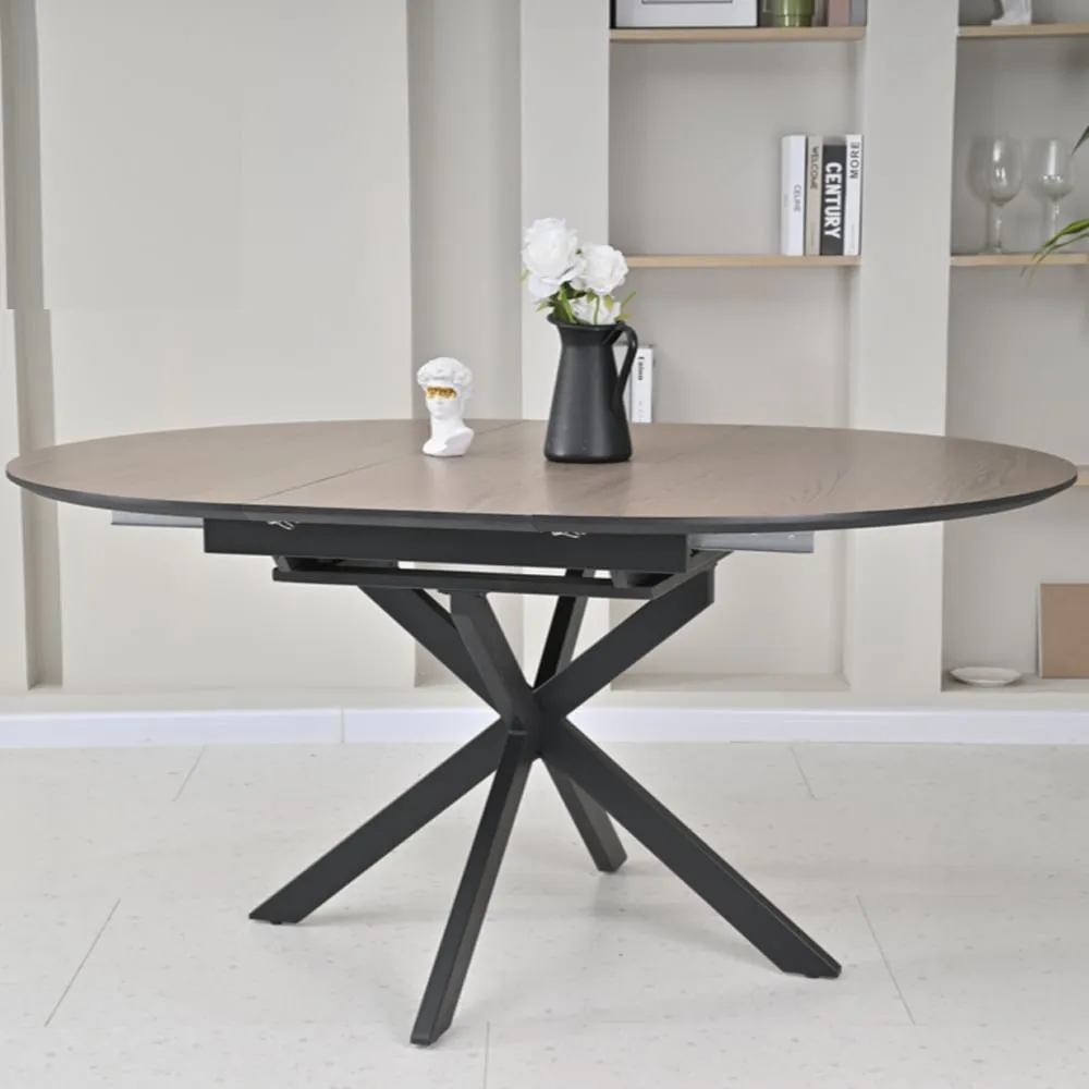 Irmo Round Extendable Dining Table - Ashen Oak image