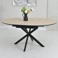 Irmo Round Extendable Dining Table - Dune Oak