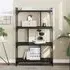Irvine 4-Tier Bookcase - Black, Engineered Wood