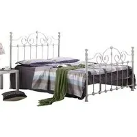 Irvine Double Bed Frame - White, Metal