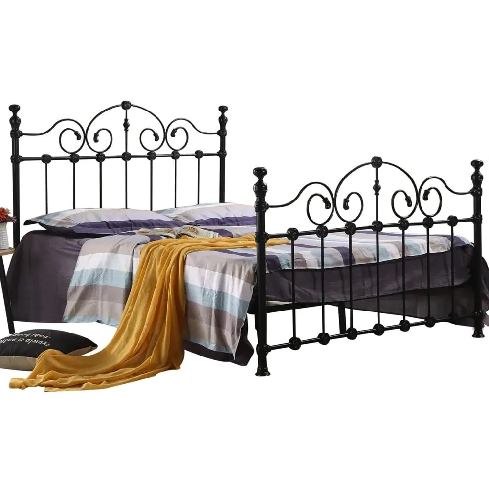 Irvine King Size Bed Frame - Black, Metal image