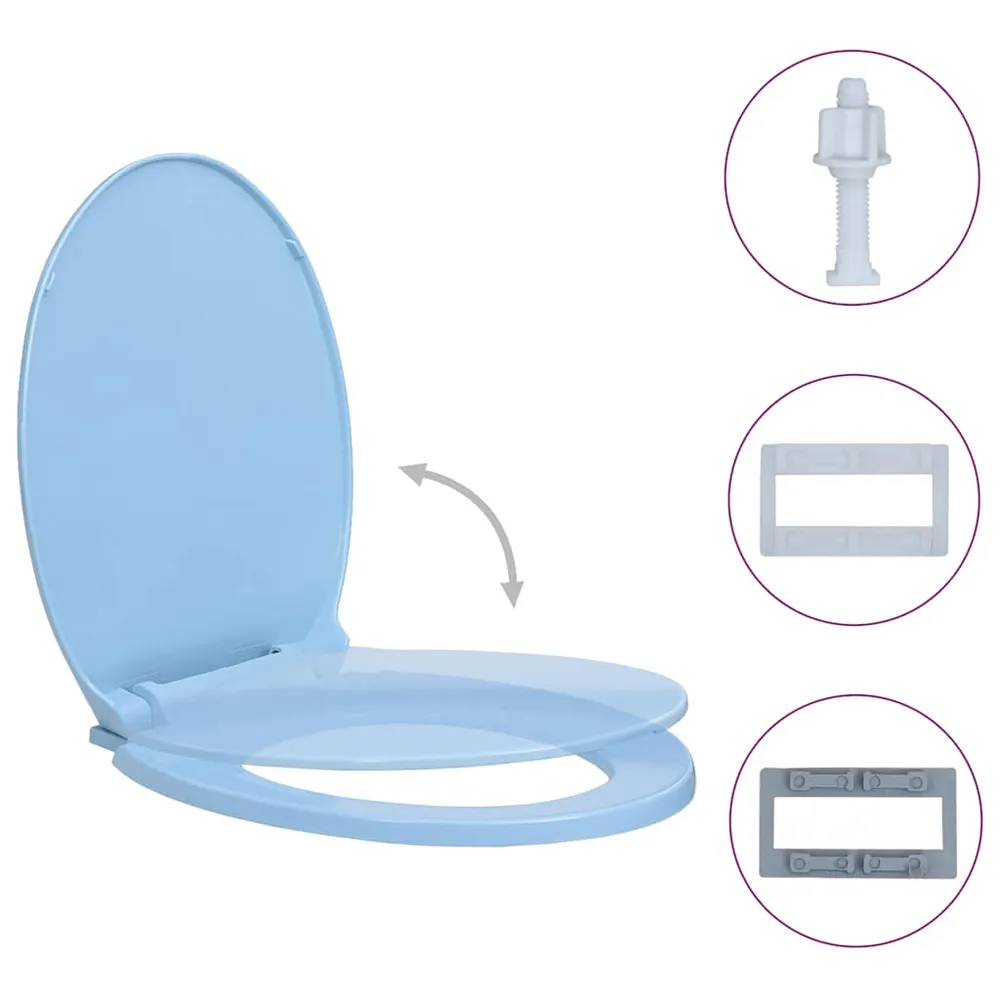 Irvine Oval Soft-Close Toilet Seat - Blue, Polypropylene product