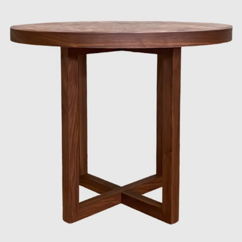 Irvine Round Dining Table - Walnut, MDF