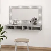 Irvine Wall Dressing Cabinet with LED - Concrete Effect