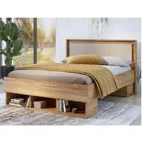 Irving Double Divan Bed - Mauvella Oak