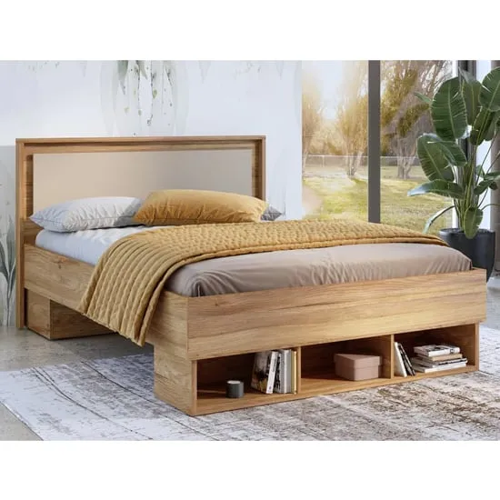 Irving Double Divan Bed - Mauvella Oak