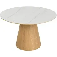 Irwin Round Ceramic Top Dining Table - Sand