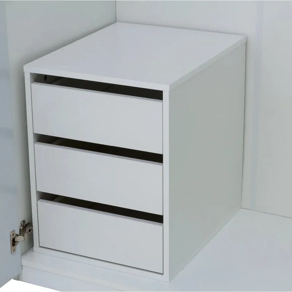 Italian 3-Drawer Chest - Matt White