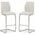 Ithaca Bar Chairs - White, Faux Leather