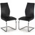 Ithaca Dining Chairs - Black, Faux Leather