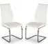 Ithaca Dining Chairs - White, Faux Leather