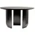 Ithaca Round Dining Table with Lazy Susan - Black, Ceramic