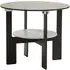 Ithaca Tall Round Coffee Table with Storage - Grey, Glass