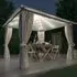Ivan 3m x 3m Gazebo with LED Lights - Cream