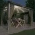 Ivan 3m x 3m Gazebo with LED Lights - Taupe