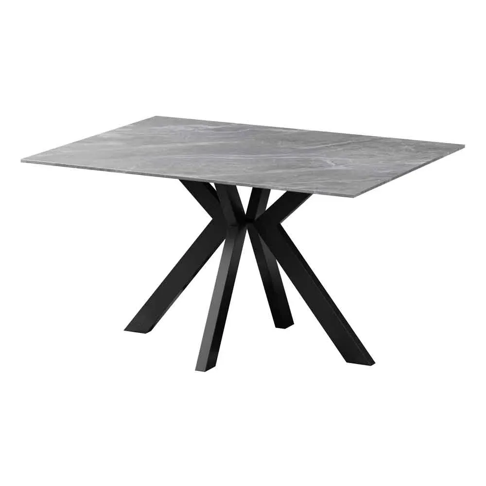 Iveran Dining Table - Matt Grey, Ceramic product