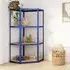 Ivins 4-Tier Corner Shelving Unit - Blue, Steel