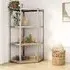Ivins 4-Tier Corner Shelving Unit - Silver, Steel