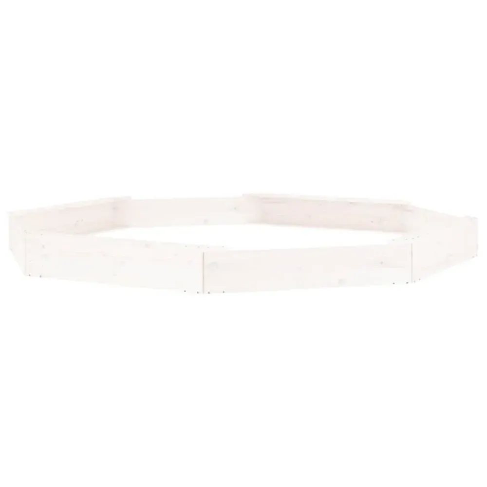 Ivins Octagon Kids Sandbox - White, Solid Pinewood product