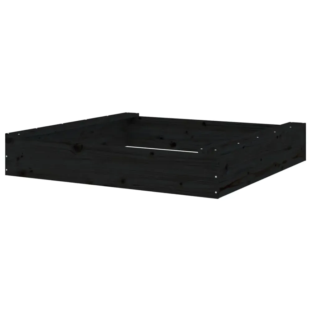Ivins Square Kids Sandbox - Black, Solid Pinewood product