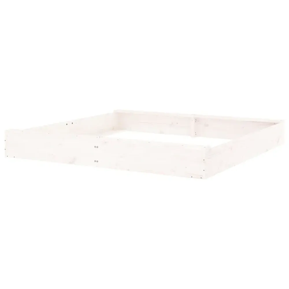 Ivins Square Kids Sandbox - White, Solid Pinewood product