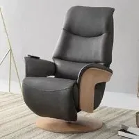 Ivoryton Electric Recliner Chair - Charcoal, Leather