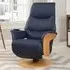 Ivoryton Electric Recliner Chair - Navy, Leather
