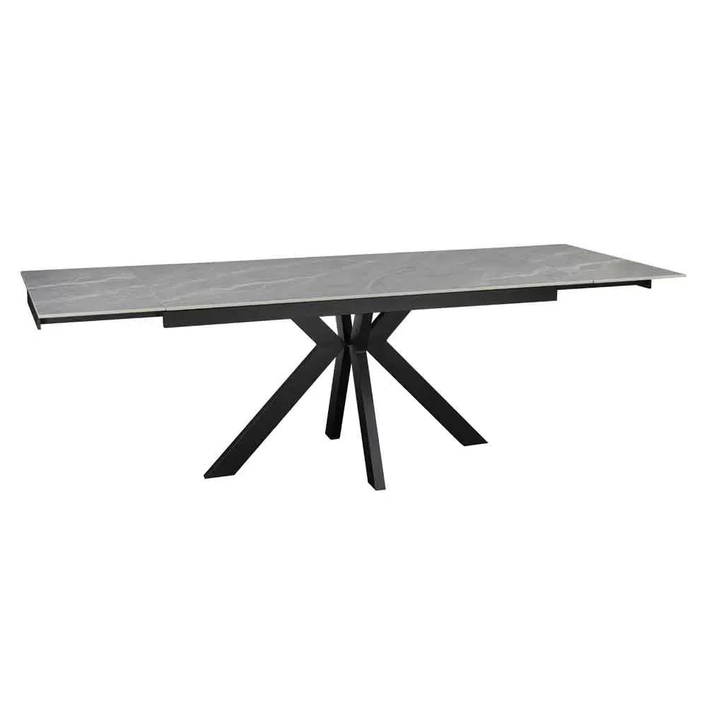 Ixtaro Extendable Dining Table - Matt Grey, Ceramic product