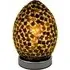 Izar Large Egg Lamp with Chrome Base - Black, Glass