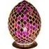 Izar Large Egg Lamp with Chrome Base - Purple, Glass