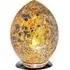 Izar Large Egg Lamp with Chrome Base - Yellow, Glass
