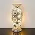 Izar Medium Art Deco Mosaic Glass Vase Table Lamp - Chrome