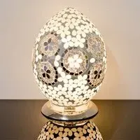 Izar Medium Egg Table Lamp - Art Deco, Mosaic Glass