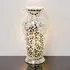 Izar Medium Mirrored Mosaic Glass Vase Table Lamp - Chrome