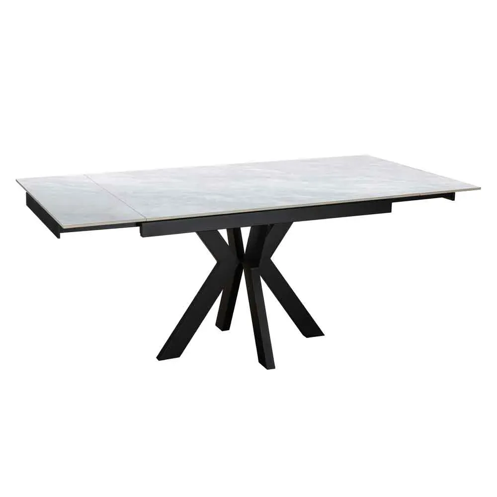 Izenor Extendable Dining Table - Grey Gloss, Ceramic product