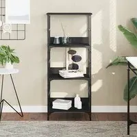 Izola 3-Compartment Bookshelf - Black, Engineered Wood