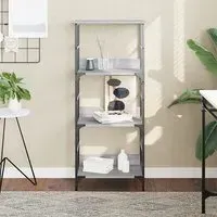 Izola 3-Compartment Bookshelf - Grey, Engineered Wood