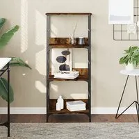 Izola 3-Compartment Bookshelf - Smoked Oak, Engineered Wood