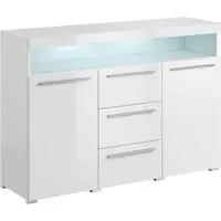 Izola Gloss Sideboard with LED - White