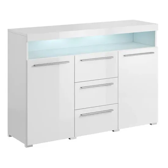 Izola Gloss Sideboard with LED - White image