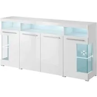 Izola Sideboard with 4 Doors - White, High Gloss